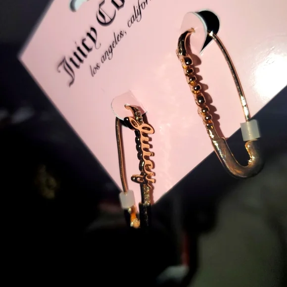 JUICY COUTURE SAFETY PIN EARRINGS - Picture 3 of 4